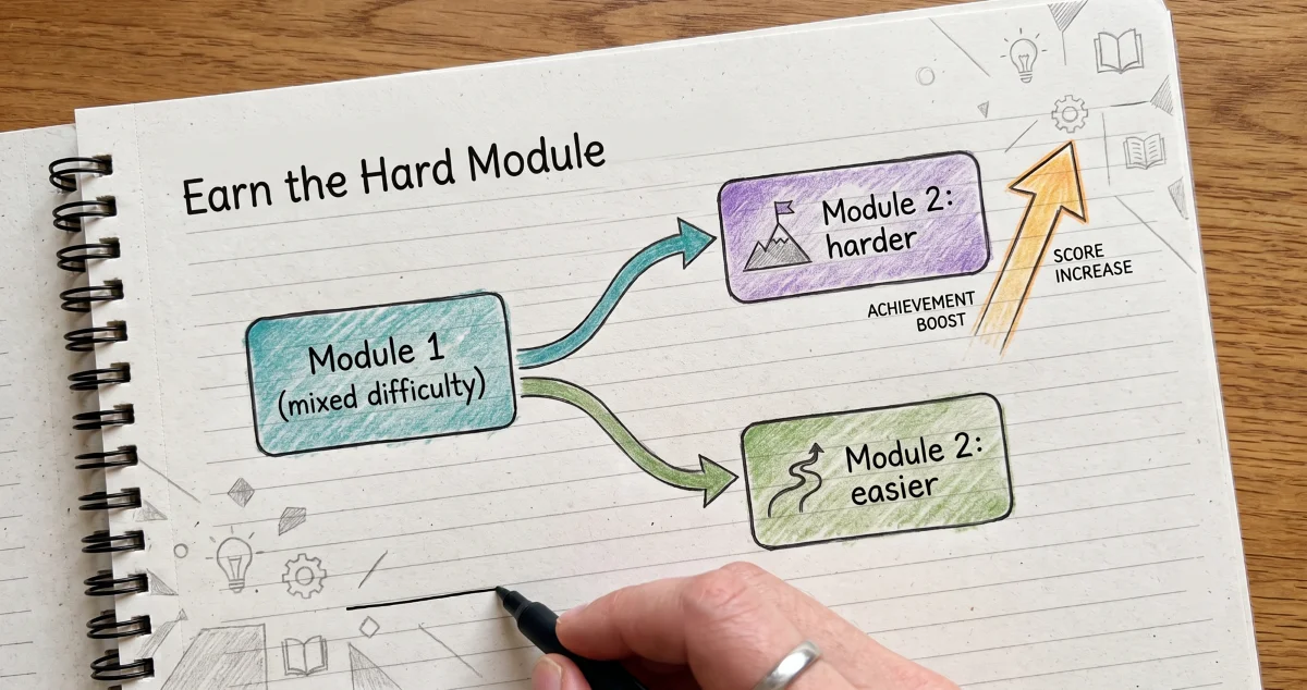 Earn the Hard Module: How the Digital SAT's Adaptive Design Decides Your Score