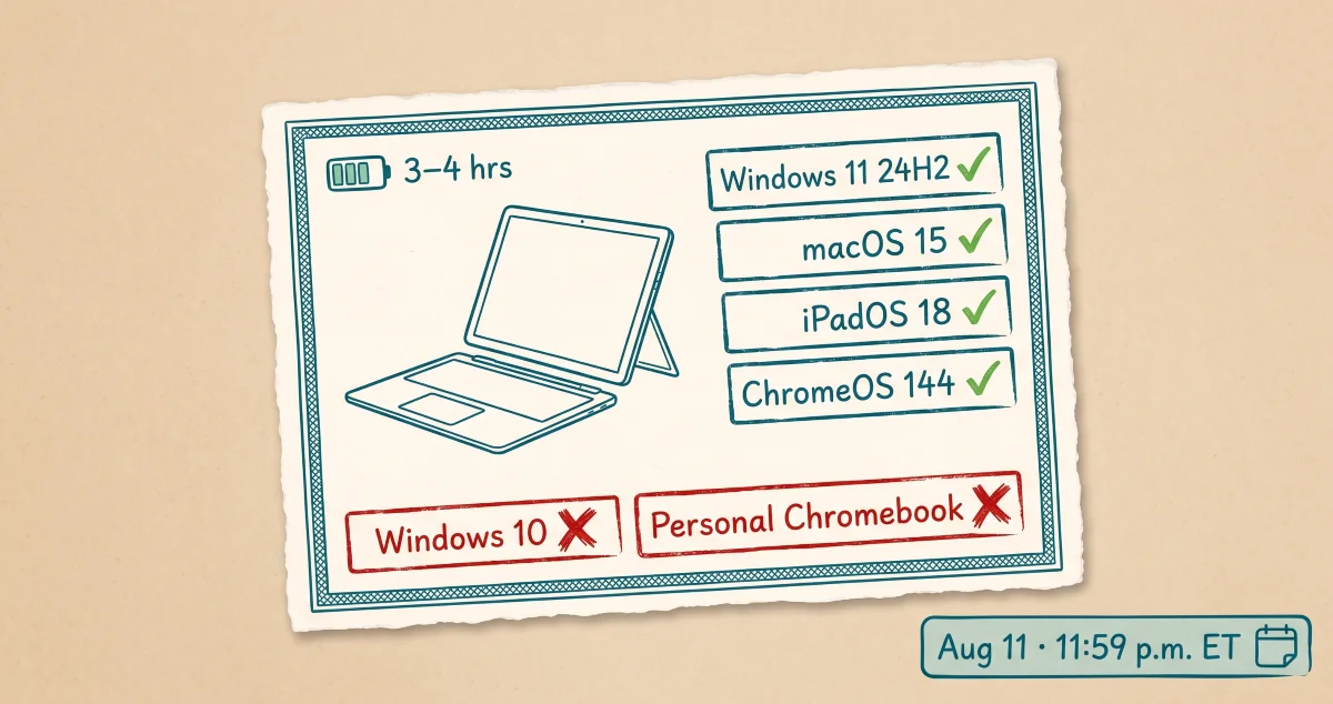 The Last Door to the August SAT Closes Tomorrow — and Your Laptop Needs to Pass Its Own Test